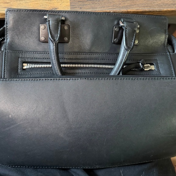 Rag & Bone Pilot Black Leather Satchel Bag - Picture 5 of 7